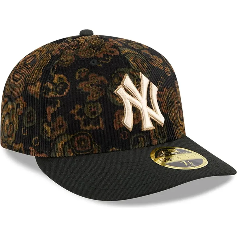 cap-ivelt-cheren-reguliran-59fifty-low-profile-floral-cord-three-looms-printed-corduroy-new-york-yankees-mlb-new-era