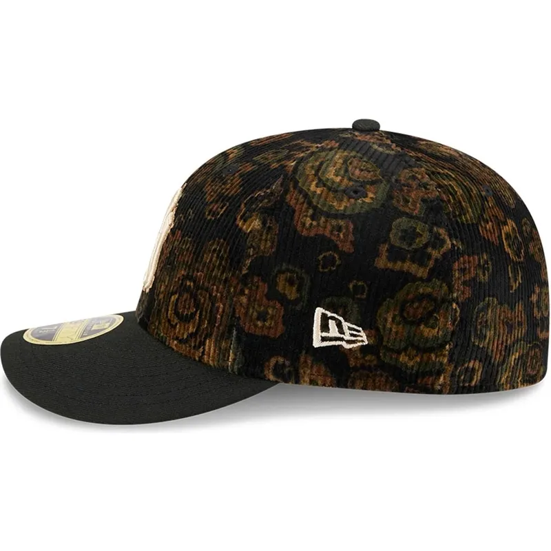 svart-bojd-keps-justerbar-59fifty-low-profile-floral-cord-three-looms-printed-corduroy-fran-new-york-yankees-mlb-av-new-era