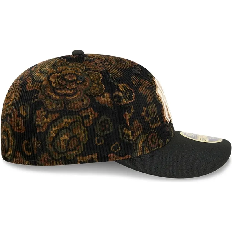 cap-ivelt-cheren-reguliran-59fifty-low-profile-floral-cord-three-looms-printed-corduroy-new-york-yankees-mlb-new-era
