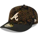 schwarze-gebogene-59fifty-low-profile-floral-cord-three-looms-printed-corduroy-atlanta-braves-mlb-kappe-von-new-era