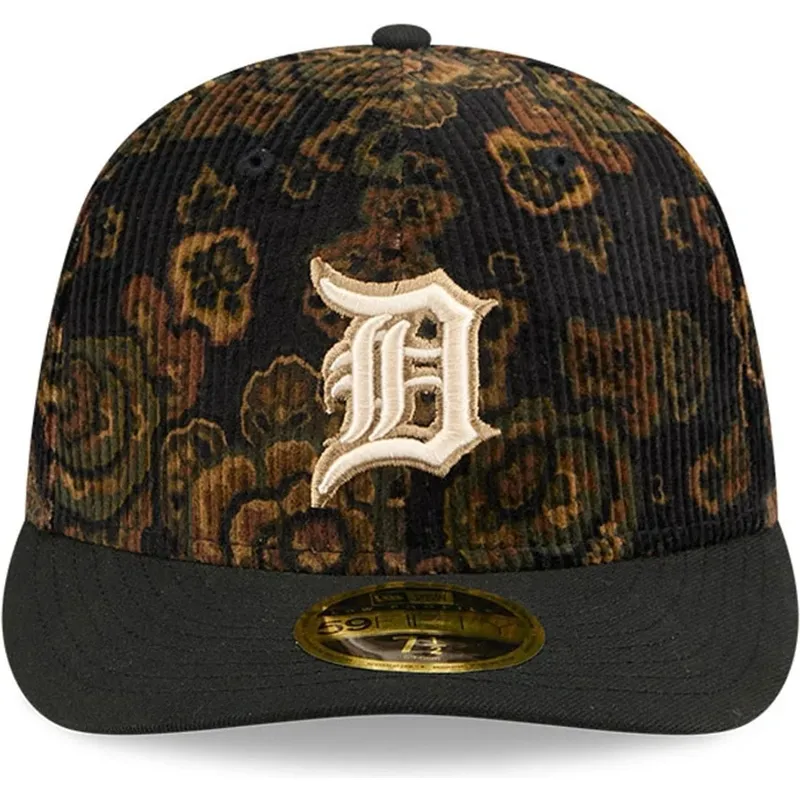 sapkak-ivelt-fekete-illesztett-59fifty-low-profile-floral-cord-three-looms-printed-corduroy-detroit-tigers-mlb-new-era