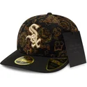 schwarze-gebogene-angepasste-59fifty-low-profile-floral-cord-three-looms-printed-corduroy-kappe-der-chicago-white-sox-mlb-von-ne