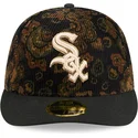 schwarze-gebogene-kappe-59fifty-low-profile-floral-cord-three-looms-bedruckter-cord-der-chicago-white-sox-mlb-von-new-era