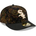 svart-bojd-keps-justerbar-59fifty-low-profile-floral-cord-three-looms-printed-corduroy-fran-chicago-white-sox-mlb-av-new-era