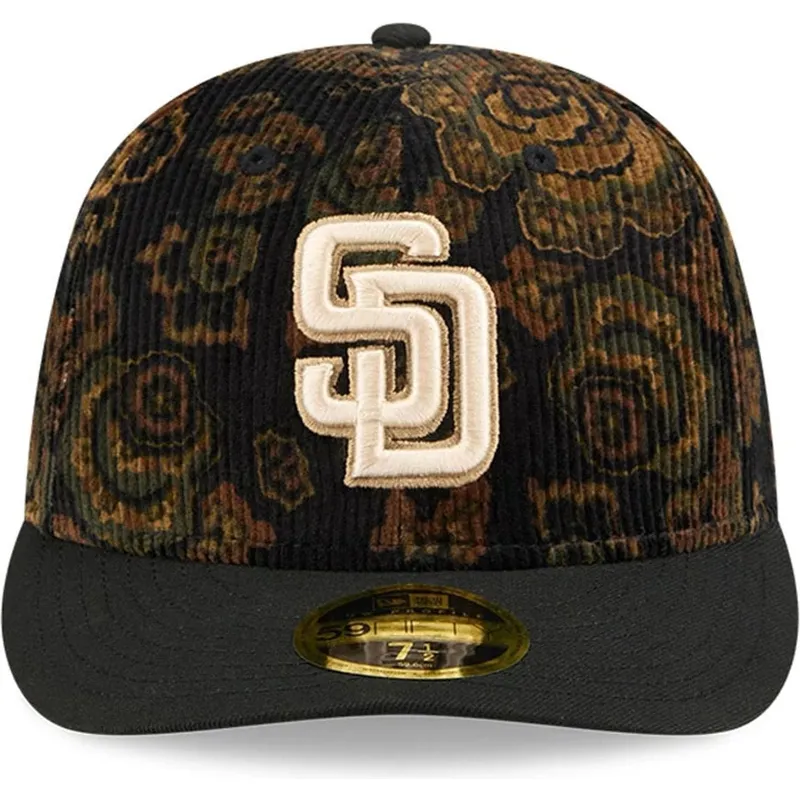 cap-ivelt-cheren-reguliran-59fifty-low-profile-floral-cord-three-looms-printed-corduroy-san-diego-padres-mlb-new-era