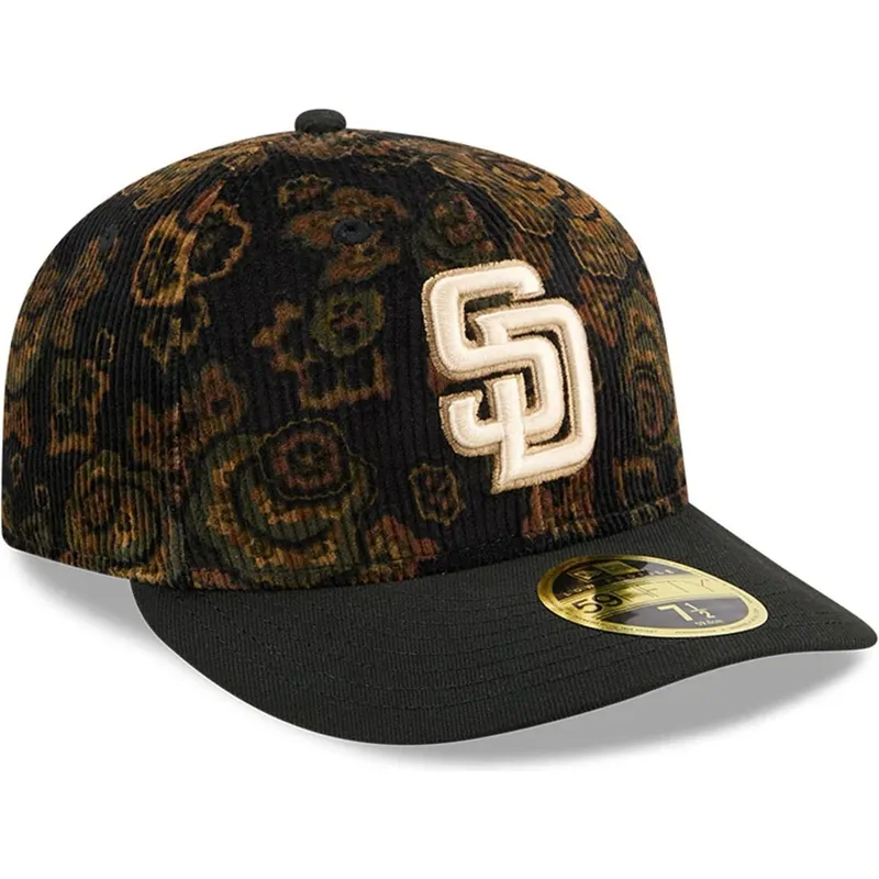 cap-ivelt-cheren-reguliran-59fifty-low-profile-floral-cord-three-looms-printed-corduroy-san-diego-padres-mlb-new-era