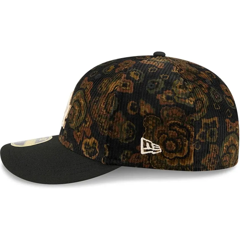 sapkak-ivelt-fekete-illesztett-59fifty-low-profile-floral-cord-three-looms-printed-corduroy-los-angeles-dodgers-mlb-new-era