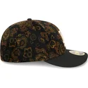 schwarze-gebogene-59fifty-low-profile-floral-cord-three-looms-printed-corduroy-los-angeles-dodgers-mlb-kappe-von-new-era