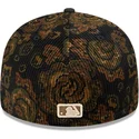 schwarze-gebogene-59fifty-low-profile-floral-cord-three-looms-printed-corduroy-los-angeles-dodgers-mlb-kappe-von-new-era