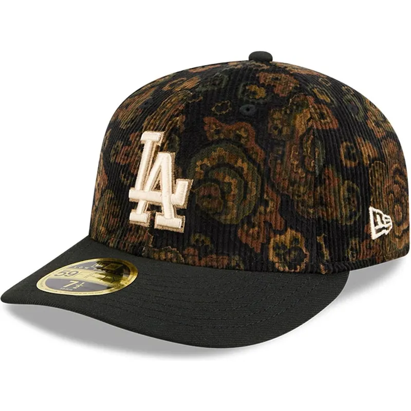 cap-ivelt-cheren-reguliran-59fifty-low-profile-floral-cord-three-looms-printed-corduroy-los-angeles-dodgers-mlb-new-era
