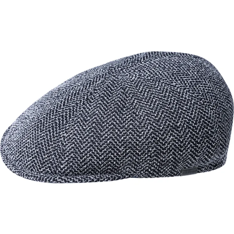 kangol-flexfit-marled-navy-muster-marineblaue-baskenmutze