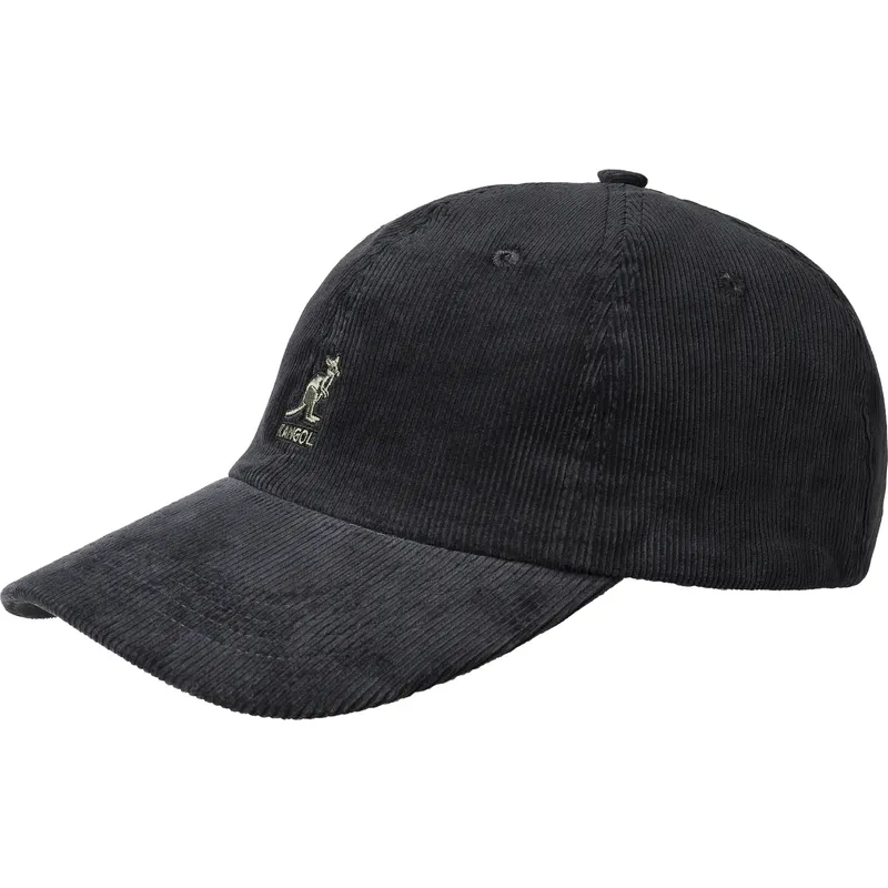kangol-cord-baseball-schwarz-verstellbare-schwarze-kappe