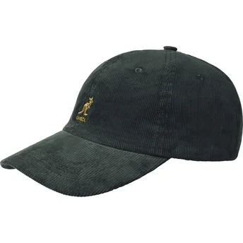 Kangol Forrester grüne verstellbare Cord-Baseballkappe mit gebogenem Schirm