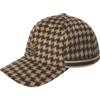 Kangol Block Zig Baseball Cap Braun Verstellbar