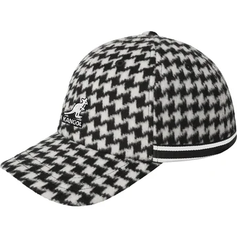 Kangol Block Zig Baseball Weiße Verstellbare Weiße Kappe mit Gebogenem Schirm
