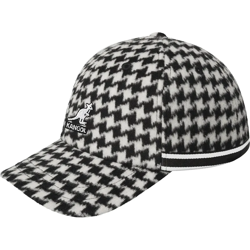 kangol-block-zig-baseball-weisse-verstellbare-weisse-kappe-mit-gebogenem-schirm