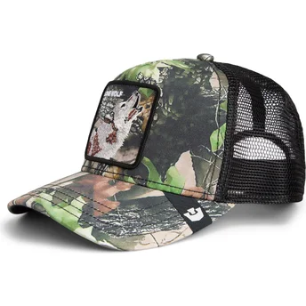 Goorin Bros. The Farm Trucker Cap Camouflage Wolf Lone Wolf Camouflage Seasonal Real Tree.