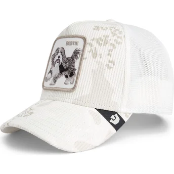 Goorin Bros. The Farm Bestie Corduroy Camo Vit Truckerkeps med Hund.