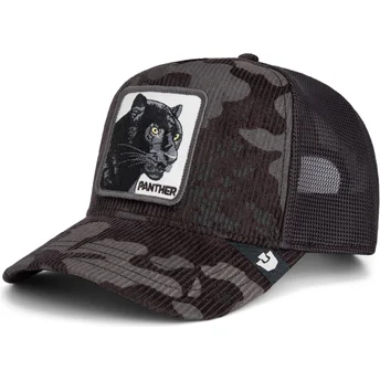 Goorin Bros. Panther Corduroy Camo The Farm Black Trucker Hat