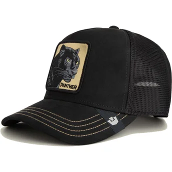 Sapkák ívelt fekete snapback Panther Golden Suede The Farm Goorin Bros.