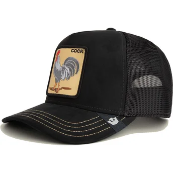 Schwarze Trucker-Kappe Hahn Cock Golden Suede The Farm von Goorin Bros.