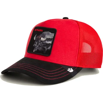 Sapkák ívelt piros snapback búfalo Ruthless Buffalo Suede The Farm The Farm de Goorin Bros.