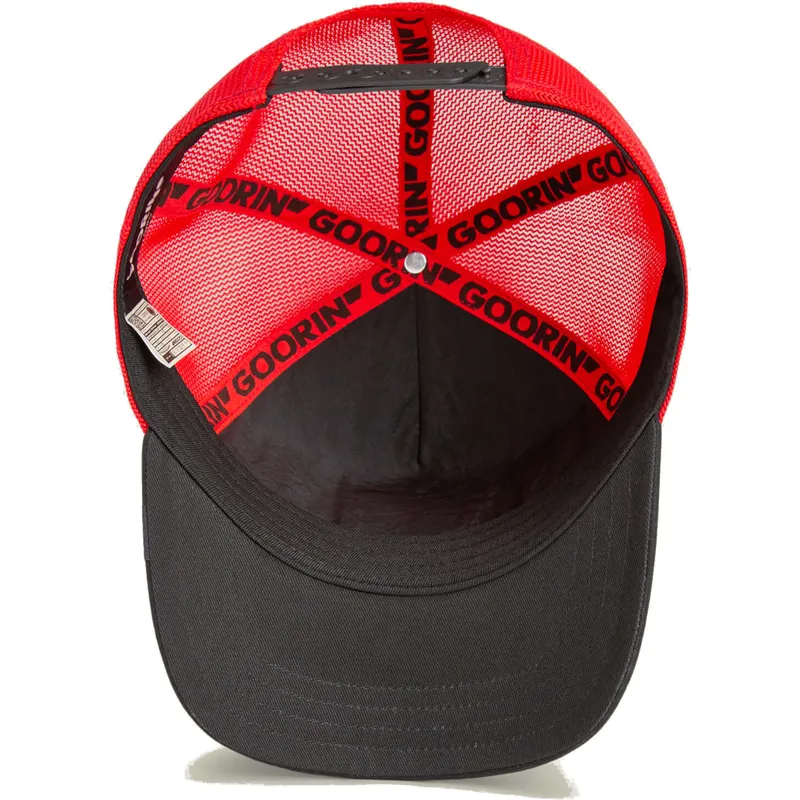 trucker-cap-rot-und-schwarz-buffel-ruthless-buffalo-suede-the-farm-von-goorin-bros