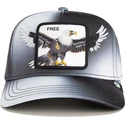 schwarze-snapback-cap-mit-gebogenem-schirm-adler-free-steal-this-hat-wings-the-farm-von-goorin-bros