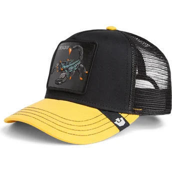 Trucker-Cap schwarz und gelb Skorpion Deadly Sport The Farm von Goorin Bros.