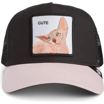 Schwarze Trucker-Kappe Cute The Sphynx Sport The Farm von Goorin Bros.