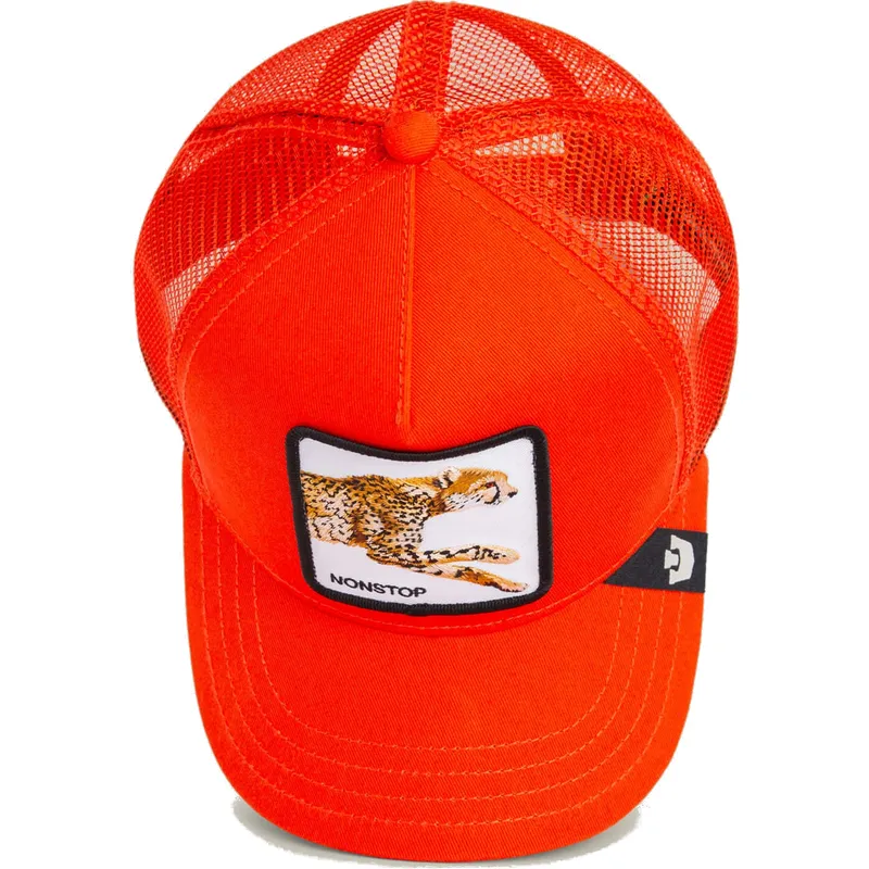 orangefarbene-trucker-kappe-fur-jungen-gepard-the-nonstop-mini-the-farm-von-goorin-bros