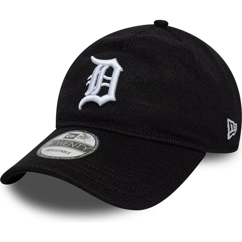 schwarze-verstellbare-curved-cap-9twenty-merino-wool-der-detroit-tigers-mlb-von-new-era
