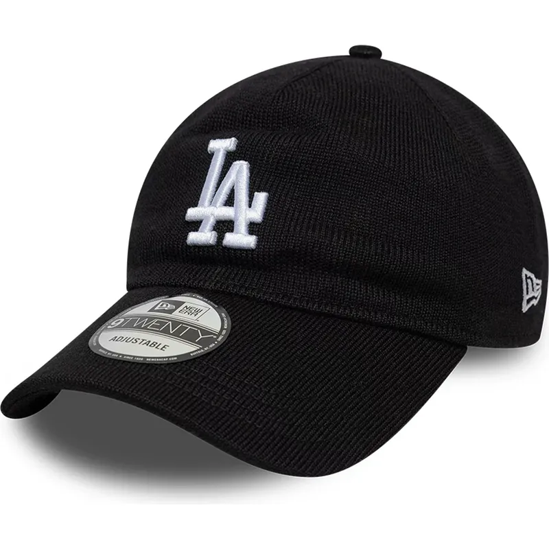 svart-bojd-justerbar-keps-9twenty-merino-wool-fran-los-angeles-dodgers-mlb-av-new-era