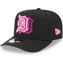 svart-bojd-snapbackkeps-9fifty-a-frame-neon-detroit-tigers-mlb-fran-new-era