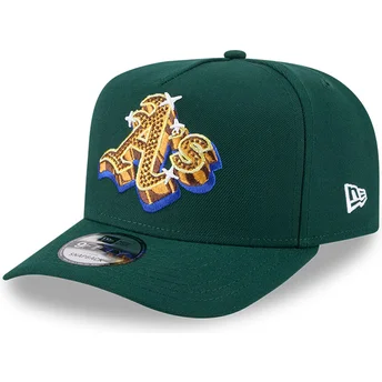 New Era Curved Brim 9FIFTY A Frame Emblem Oakland Athletics MLB Green Snapback Cap