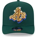 grune-gebogene-snapback-kappe-9fifty-a-frame-emblem-der-oakland-athletics-mlb-von-new-era