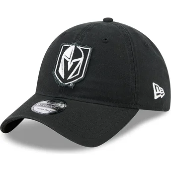 New Era Curved Brim 9TWENTY Stamp Vegas Golden Knights NHL Black Adjustable Cap