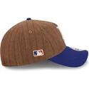 gorra-curva-marron-y-azul-ajustable-9twenty-a-frame-wool-pinstripe-de-los-angeles-dodgers-mlb-de-new-era