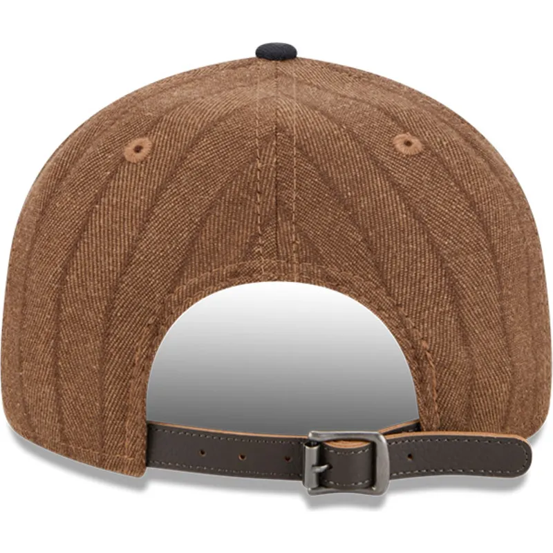 brun-och-svart-justerbar-platt-keps-9fifty-retro-crown-wool-pinstripe-fran-chicago-white-sox-mlb-av-new-era