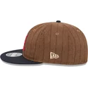 gorra-plana-marron-y-azul-marino-ajustable-9fifty-retro-crown-wool-pinstripe-de-atlanta-braves-mlb-de-new-era