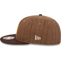gorra-plana-marron-ajustable-9fifty-retro-crown-wool-pinstripe-de-san-diego-padres-mlb-de-new-era