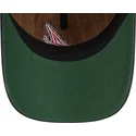 atlanta-braves-mlb-new-era-9twenty-a-frame-wool-pinstripe-verstellbare-braun-und-marineblau-gebogene-kappe