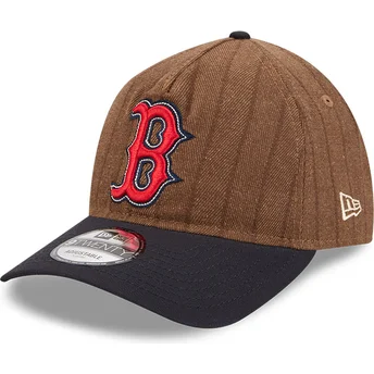 Sapkák ívelt barna állítható 9TWENTY A Frame Wool Pinstripe Boston Red Sox MLB New Era