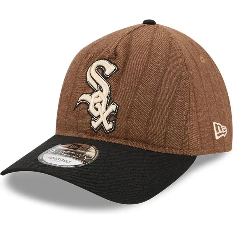 sapkak-ivelt-barna-allithato-9twenty-a-frame-wool-pinstripe-chicago-white-sox-mlb-new-era