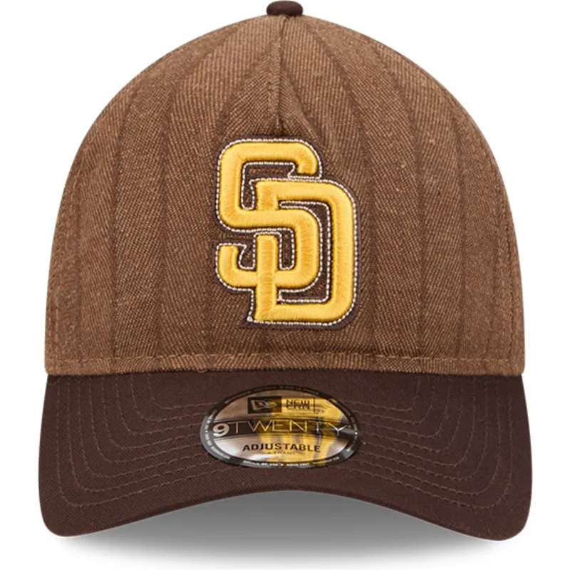 sapkak-ivelt-barna-allithato-9twenty-a-frame-wool-pinstripe-san-diego-padres-mlb-new-era