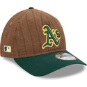 sapkak-ivelt-barna-allithato-9twenty-a-frame-wool-pinstripe-oakland-athletics-mlb-new-era