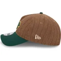 gorra-curva-marron-y-verde-ajustable-9twenty-a-frame-wool-pinstripe-de-oakland-athletics-mlb-de-new-era