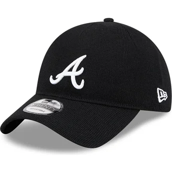 Schwarze verstellbare Curved Cap 9TWENTY Merino Wool der Atlanta Braves MLB von New Era