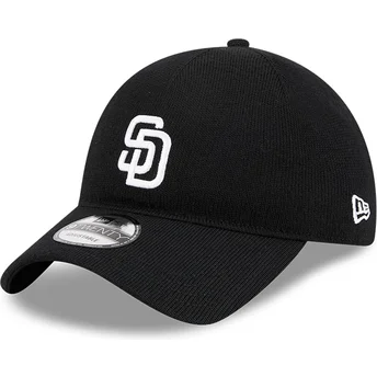 Gorra curva negra ajustable 9TWENTY Merino Wool de San Diego Padres MLB de New Era