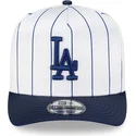 los-angeles-dodgers-mlb-new-era-9fifty-a-frame-satin-pinstripe-snapback-weiss-blaue-kappe